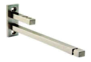 10 MM ADJUSTABLE SQUARE  “F” BRACKET FOR GLASS